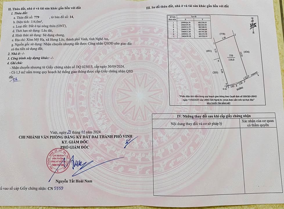 Đất Hưng Lộc Vinh 116m² giá 3.6 tỷ - Đầu tư lý tưởng cho tương lai!