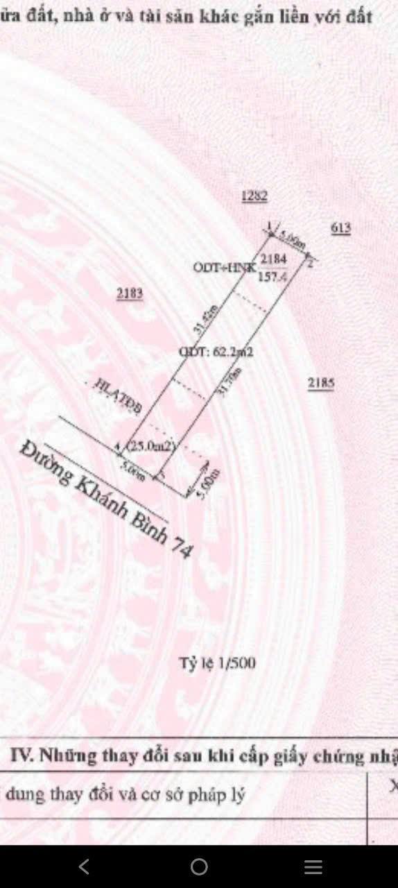Đất nền mặt tiền Khánh Bình 74, Tân Uyên 150m² - Sổ đỏ chính chủ, giá tốt!