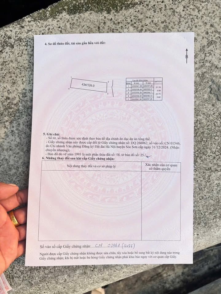 Đất thổ cư Phú Hạ, Sóc Sơn 126m² - Vị trí đắc địa, giá thỏa thuận!