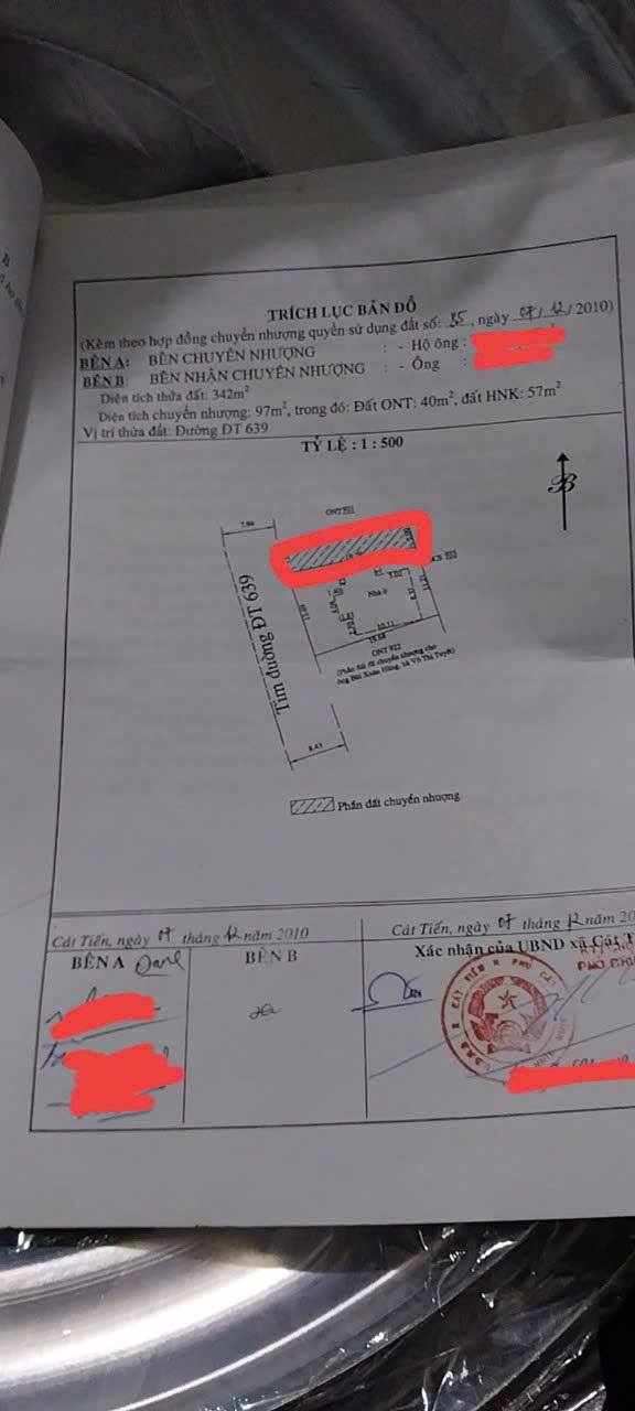 Đất thổ cư 100m² tại Phú Hậu, Cát Tiến - Giá chỉ 500 triệu, cơ hội vàng cho đầu tư!