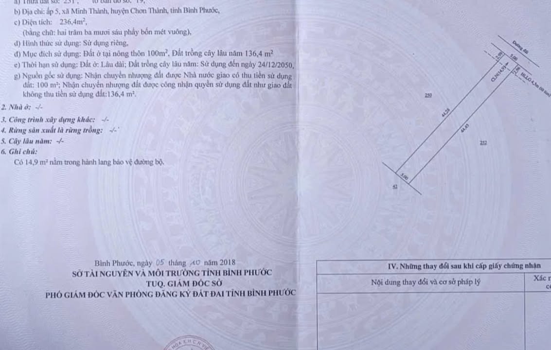 Đất nền Chơn Thành 235m² giá chỉ 6xx triệu - Đầu tư sinh lời ngay!