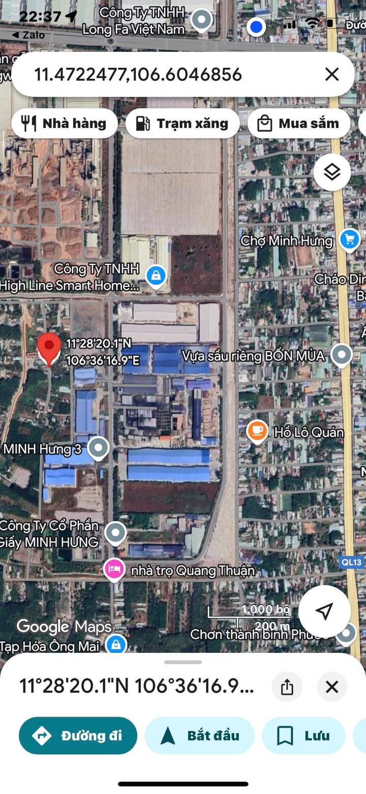 Đất nền Khu phố 4, Minh Hưng 418.5m² - Giá tốt, sổ đỏ chính chủ!