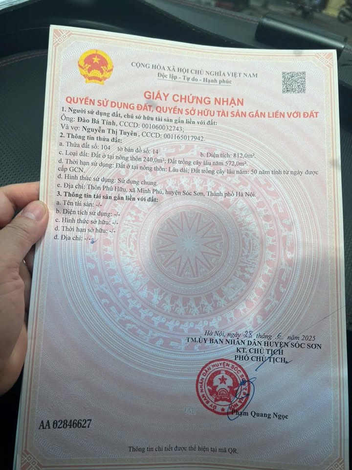 Đất nền 812m² xã Kim Anh - Giá đầu tư chỉ 9.74 tỷ - Tiềm năng tăng giá cao!