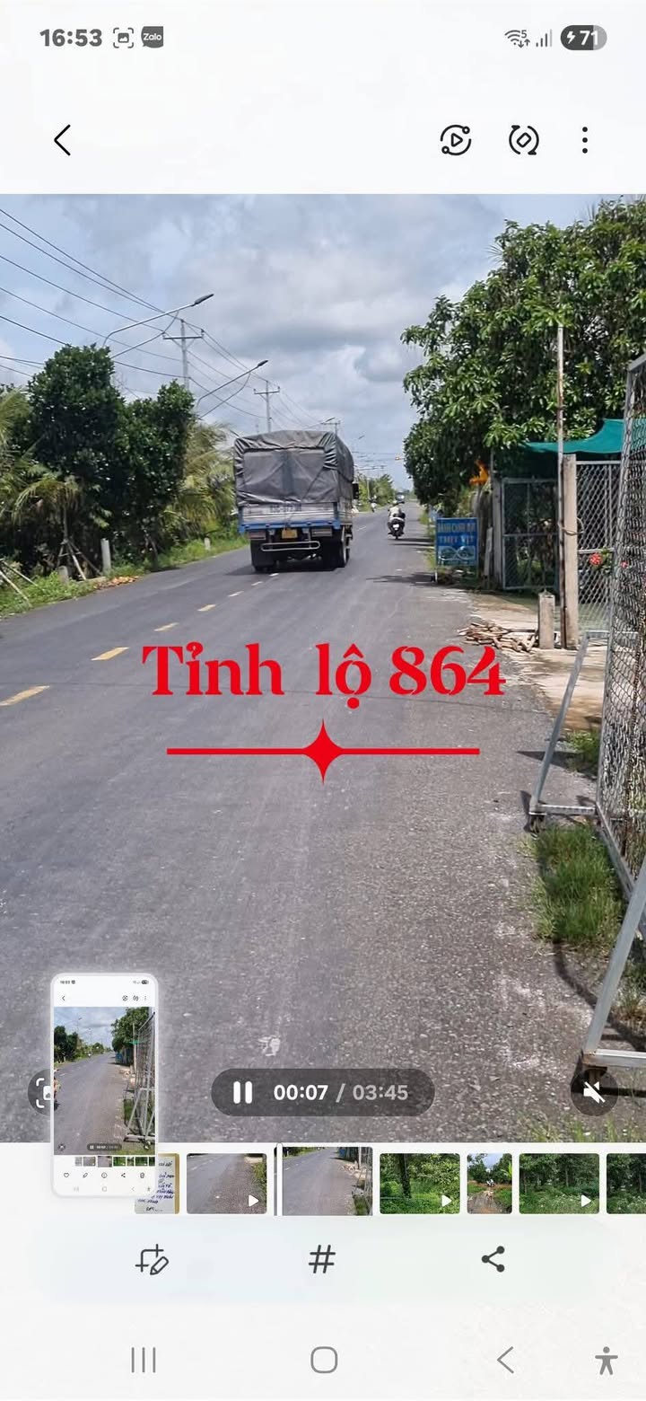 Đất mặt tiền tỉnh lộ 864, xã Long Trung, huyện Cai Lậy, 2200m², Giá 12 tỷ - Cơ hội đầu tư lý tưởng!