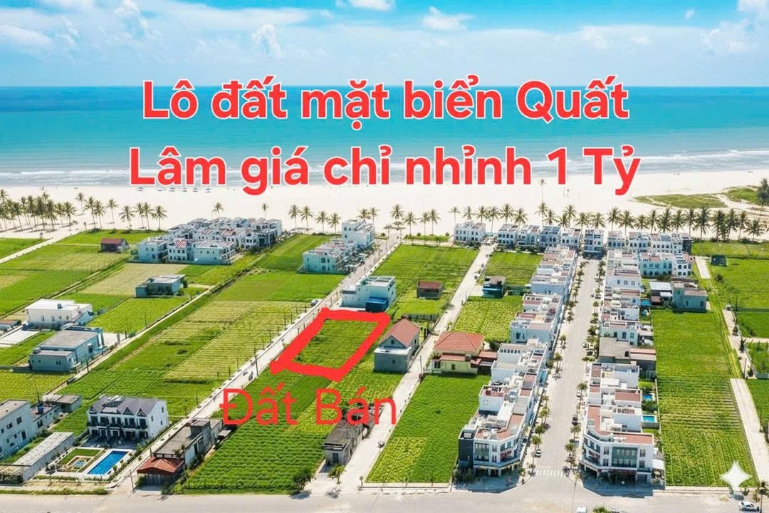 Bán lô đất mặt biển Quất Lâm 200m² giá 1 tỷ - Cơ hội đầu tư hấp dẫn!