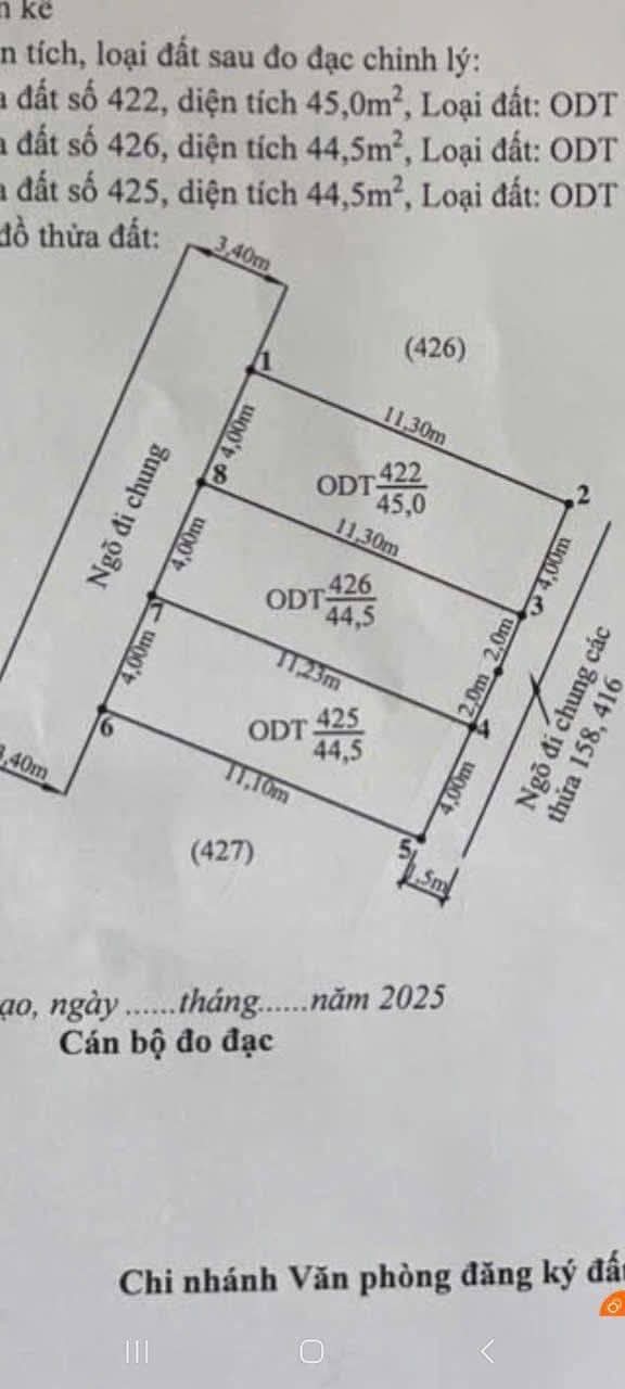 Bán đất Đông Lãm, Đa Phúc, Kiến An 44,5m² giá 1,5 tỷ - Đường ô tô vào tận nơi!