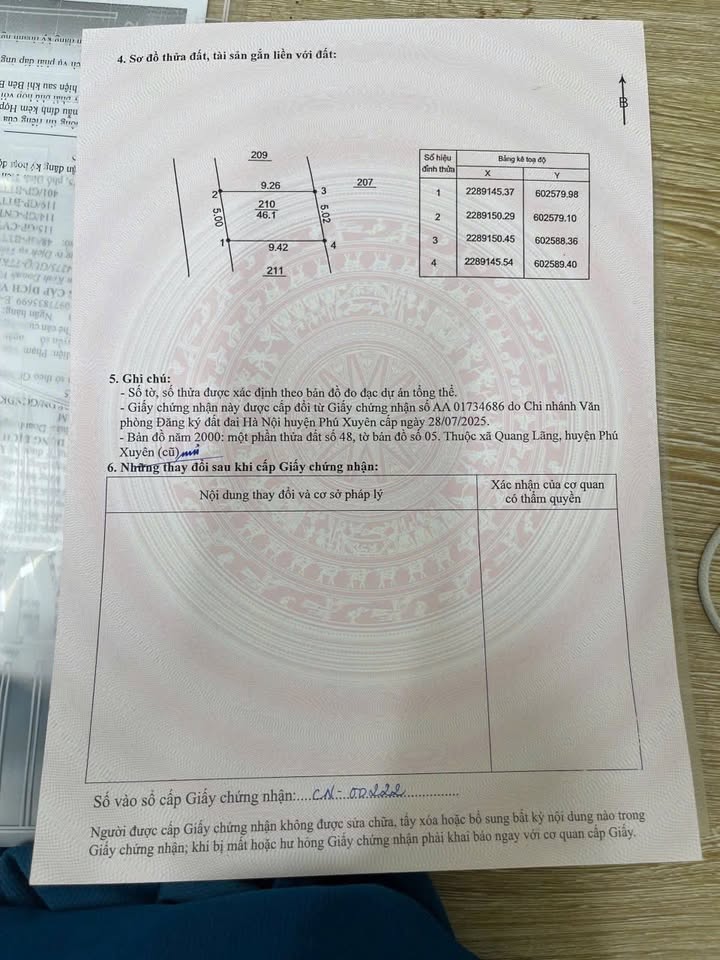 Đất nền Quang Lãng, Phú Xuyên 46.1m² giá 1.3 tỷ - Đầu tư sinh lời tuyệt vời!