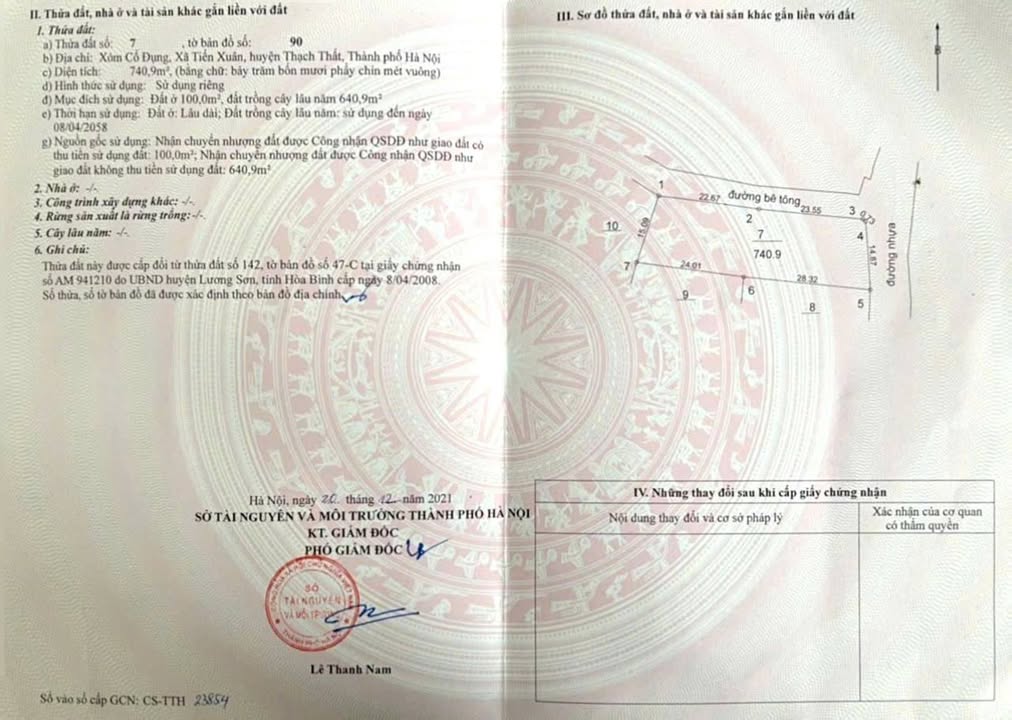 Đất nền Tiến Xuân Thạch Thất 740m² - Đầu tư sinh lời, giá thương lượng!