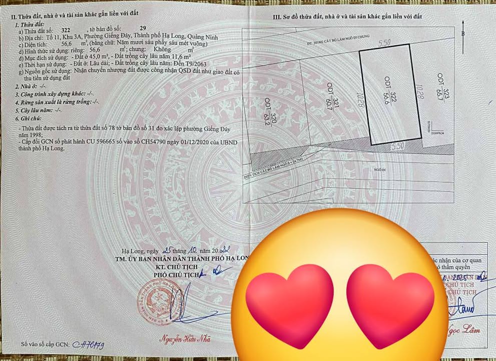 Đất nền 56.6m² tại khu 3A Ba Lan, Hạ Long - Giá chỉ 1 tỷ!