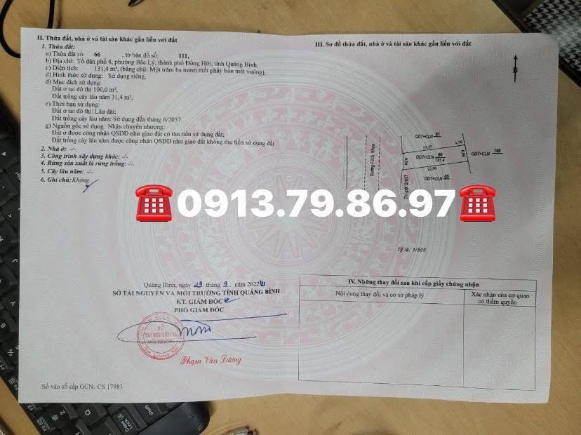 Đất mặt tiền F325, Bắc Lý, Đồng Hới, 131m² - Đầu tư sinh lời ngay!