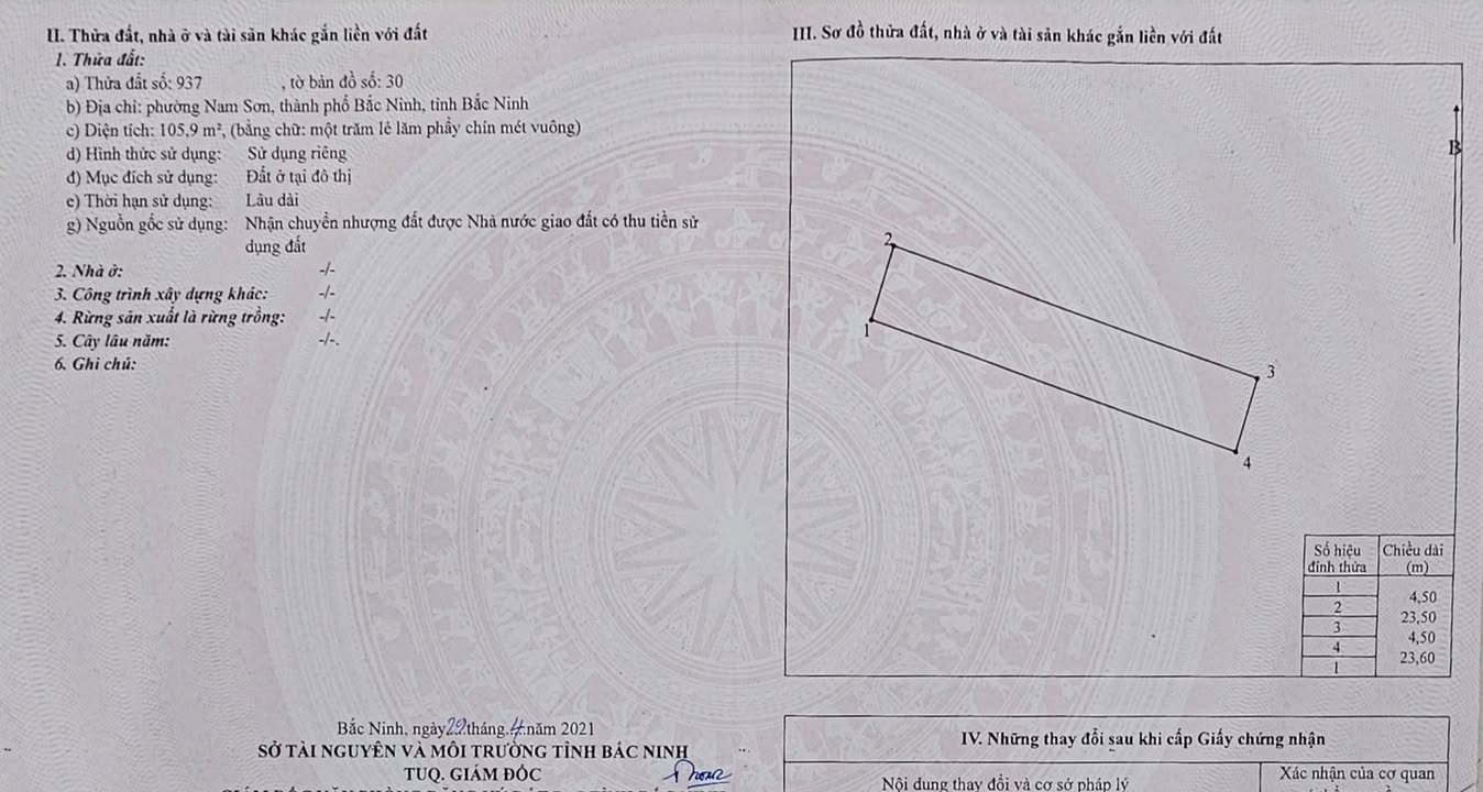 Đất nền Thái Bảo, Nam Sơn, Bắc Ninh 106m² - Giá cực tốt, tiềm năng sinh lời!