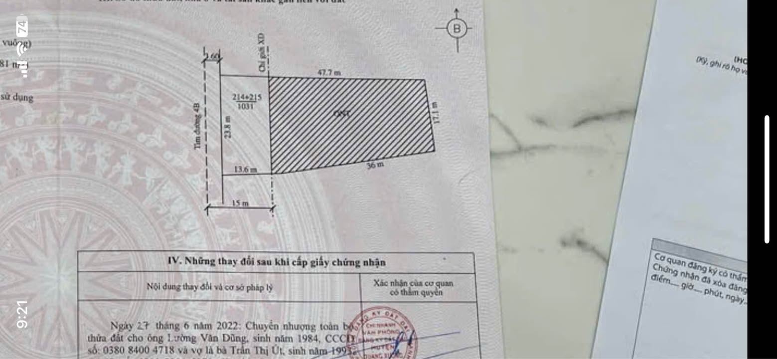 Đất nền Tiên Trang, Quảng Xương 1031m² giá 6.3 tỷ - Cơ hội đầu tư tuyệt vời!