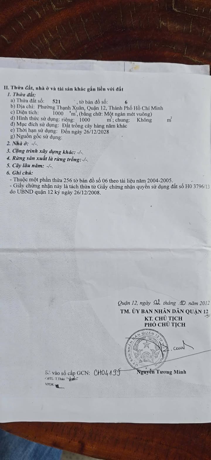 Đất mặt tiền Thạnh Xuân, Quận 12, 1000m² chỉ 14 tỷ - Đầu tư sinh lời ngay!