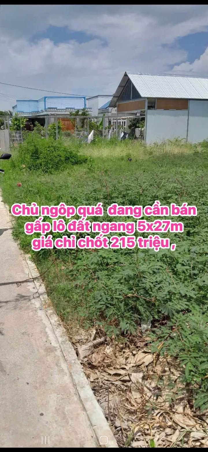 Đất nền Gò Công Đông 135m² giá chỉ 215 triệu - Cơ hội đầu tư tuyệt vời!