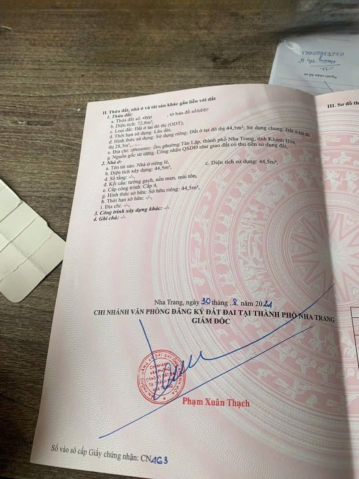 Lô đất tặng nhà cấp 4 tại khu Bàn Cờ, Nha Trang 44.5m² - Cơ hội đầu tư tuyệt vời!