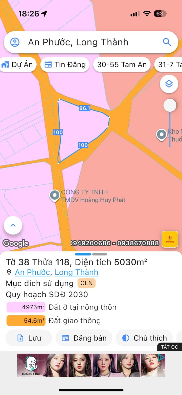 Đất nền đầu tư Long Thành 5030m² giá chỉ 20.121 tỷ - Cơ hội sinh lời cao!