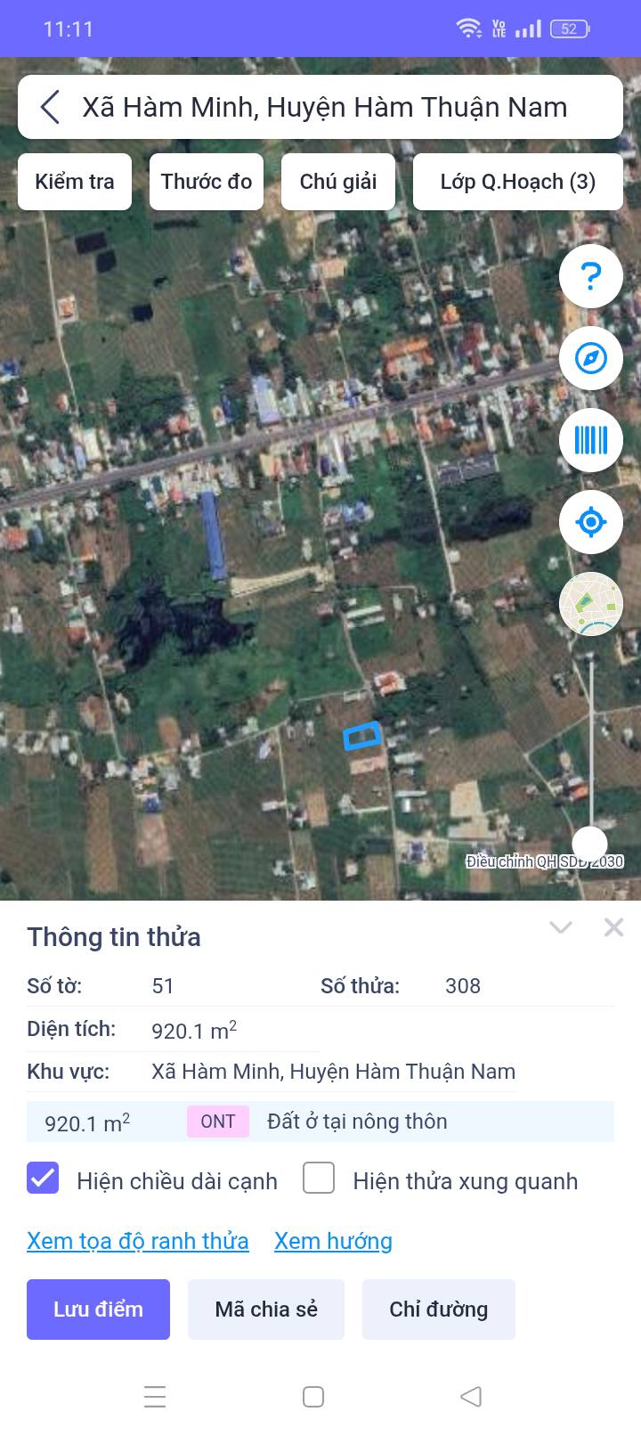 Đất thổ cư 920m² xã Hàm Minh, huyện Hàm Thuận Nam, giá 1.104 tỷ - Cơ hội đầu tư hấp dẫn!