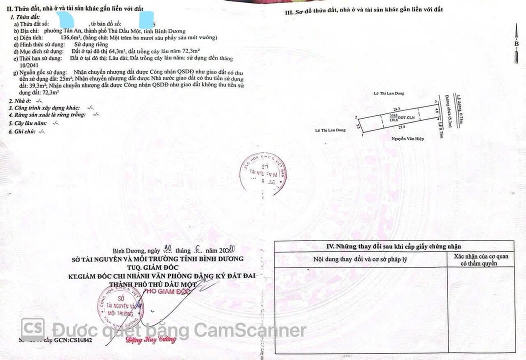 Đất nền Phú An Thủ Dầu Một 136.6m² giá 2 tỷ - Nở hậu cực đẹp, đầu tư sinh lời!