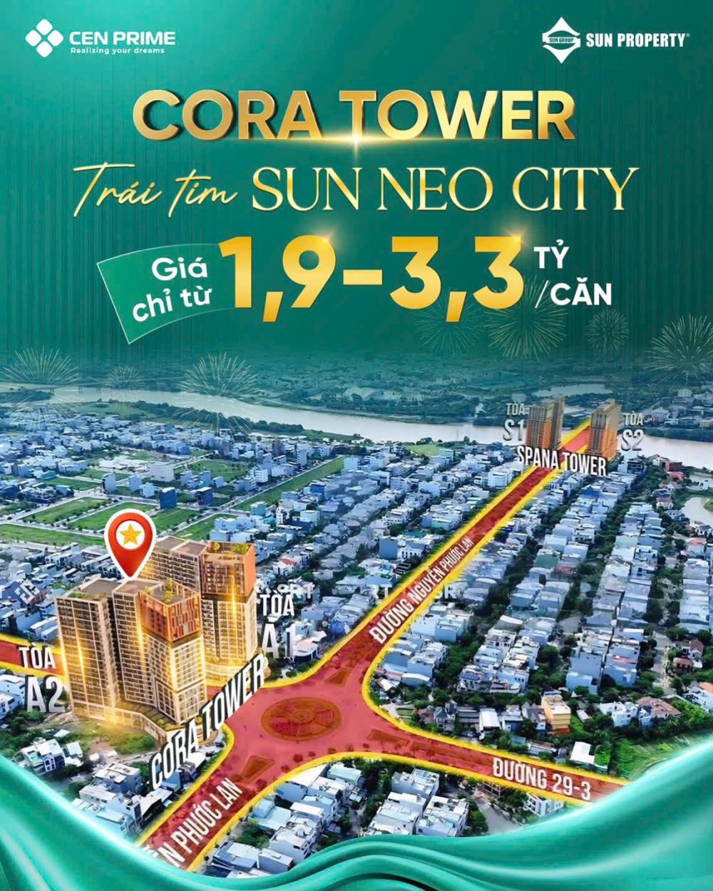 Căn hộ CORA TOWER Đà Nẵng 35m² giá chỉ từ 1.9 tỷ - Đầu tư sinh lời ngay hôm nay!