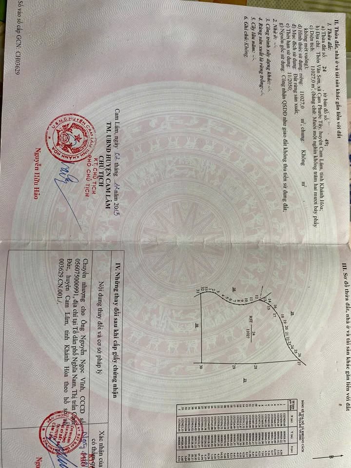 Đất Farm Thôn Văn Sơn, Cam Phước Tây, 1,1 héc giá chỉ 900 triệu - Cơ hội đầu tư hiếm có!