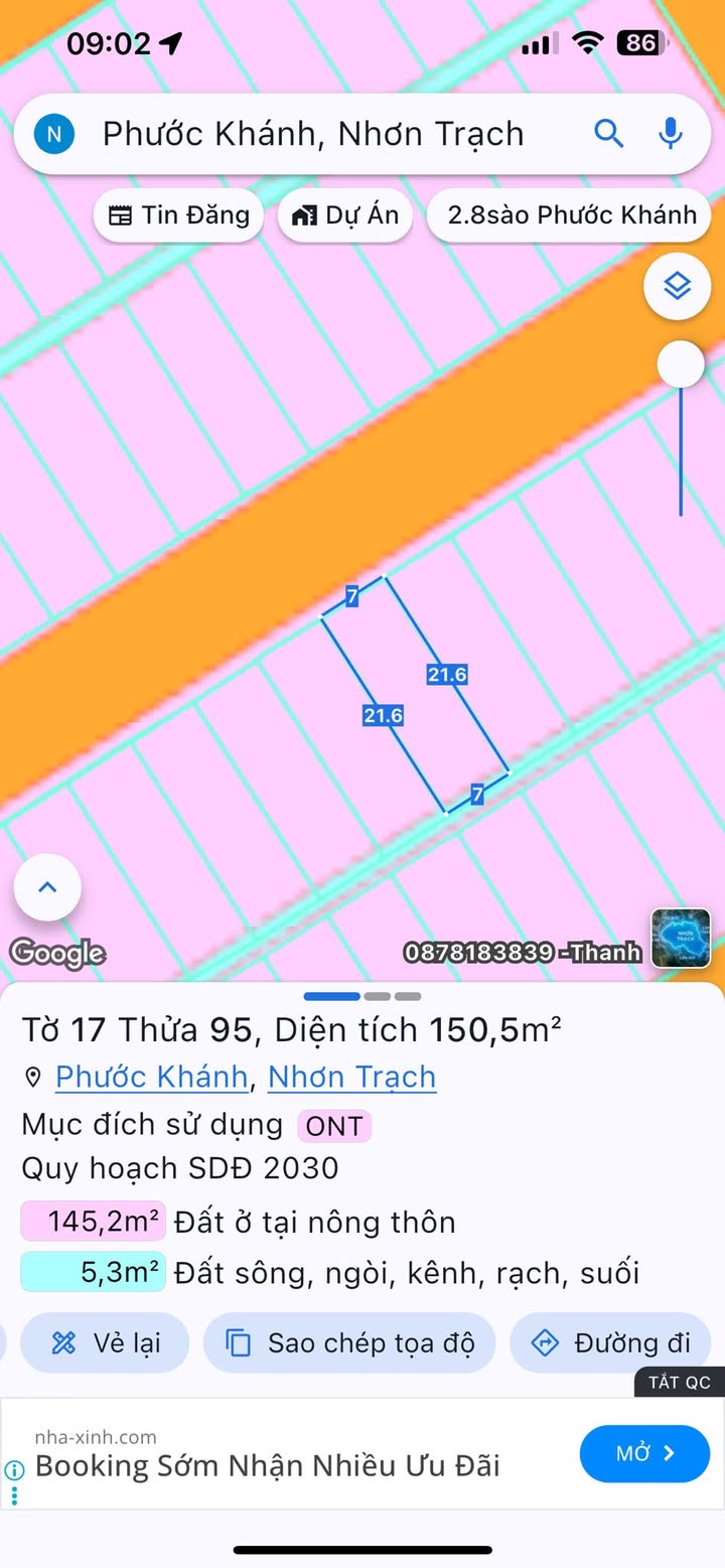 Đất nền phường Phước Khánh 154m² giá thỏa thuận - Không lỗi phong thủy!