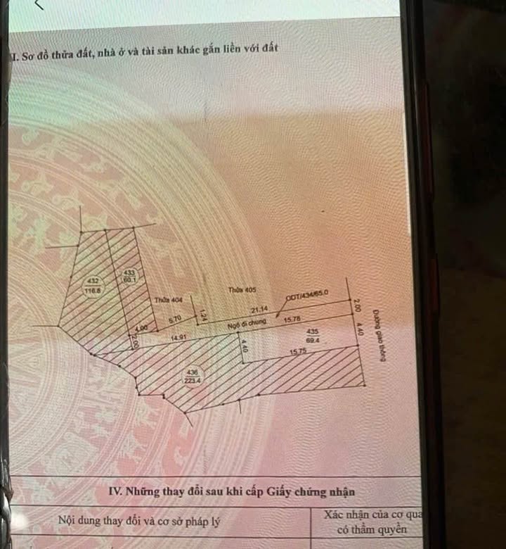 Đất nền Việt Hoà, Hải Dương 69.4m² giá 1.2 tỷ - Hướng Đông, ô tô vào tận nơi!