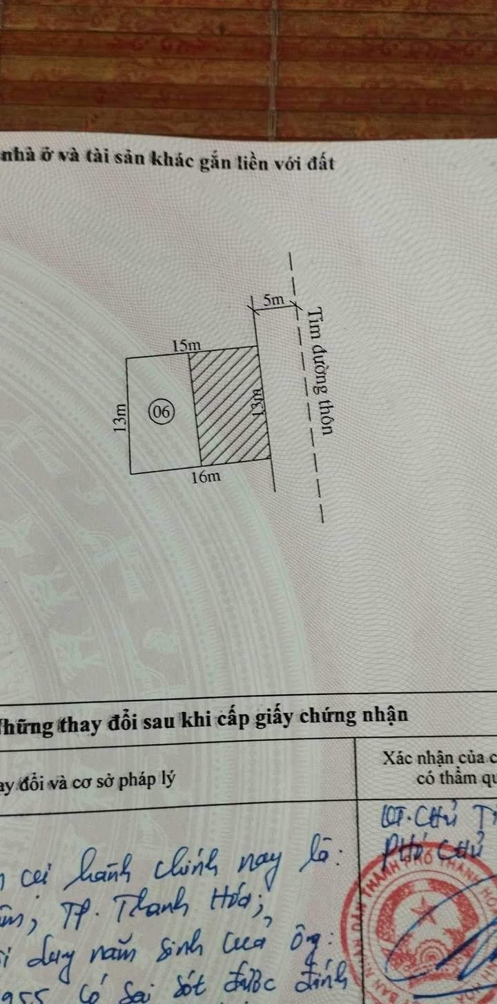 Đất nền chính chủ tại Quảng Tâm, Thanh Hóa 200m² - Hướng Đông, giá thỏa thuận!