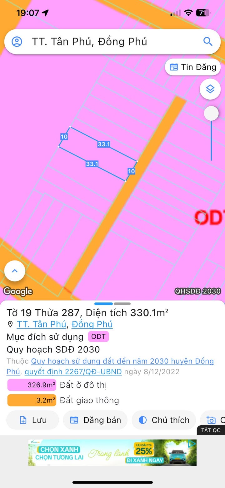 Đất nền xã Đồng Phú 330m² giá 1.1 tỷ - Chốt lẹ ngay hôm nay!