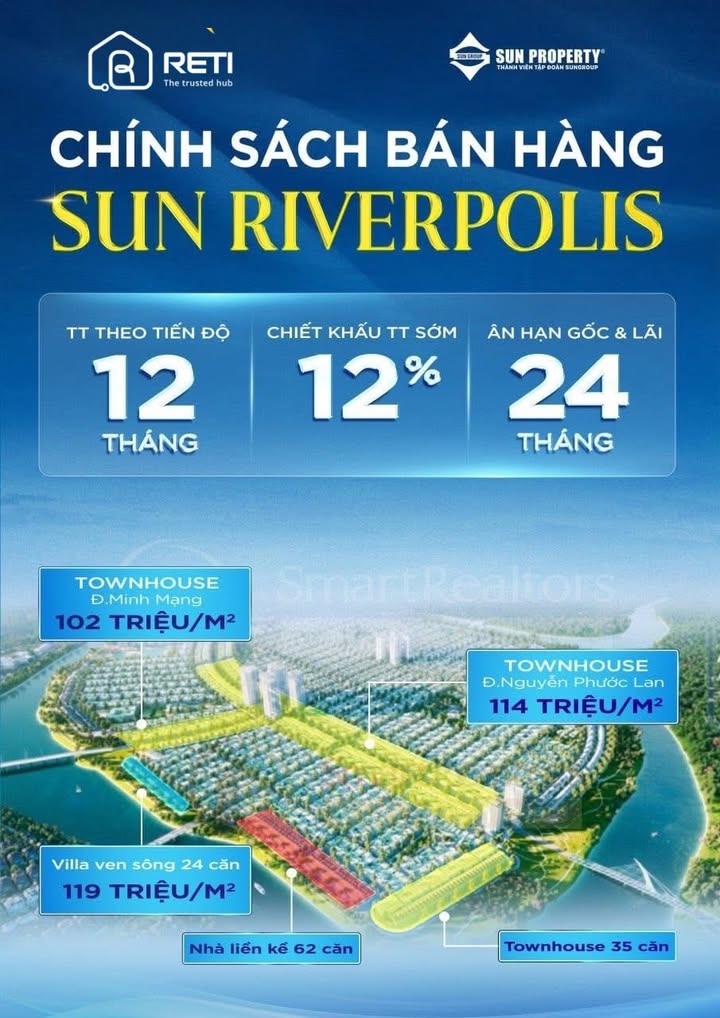 Dự án đất nền Sun Riverpolis Đà Nẵng 195m² giá 22.23 tỷ - Cơ hội đầu tư không thể bỏ lỡ!