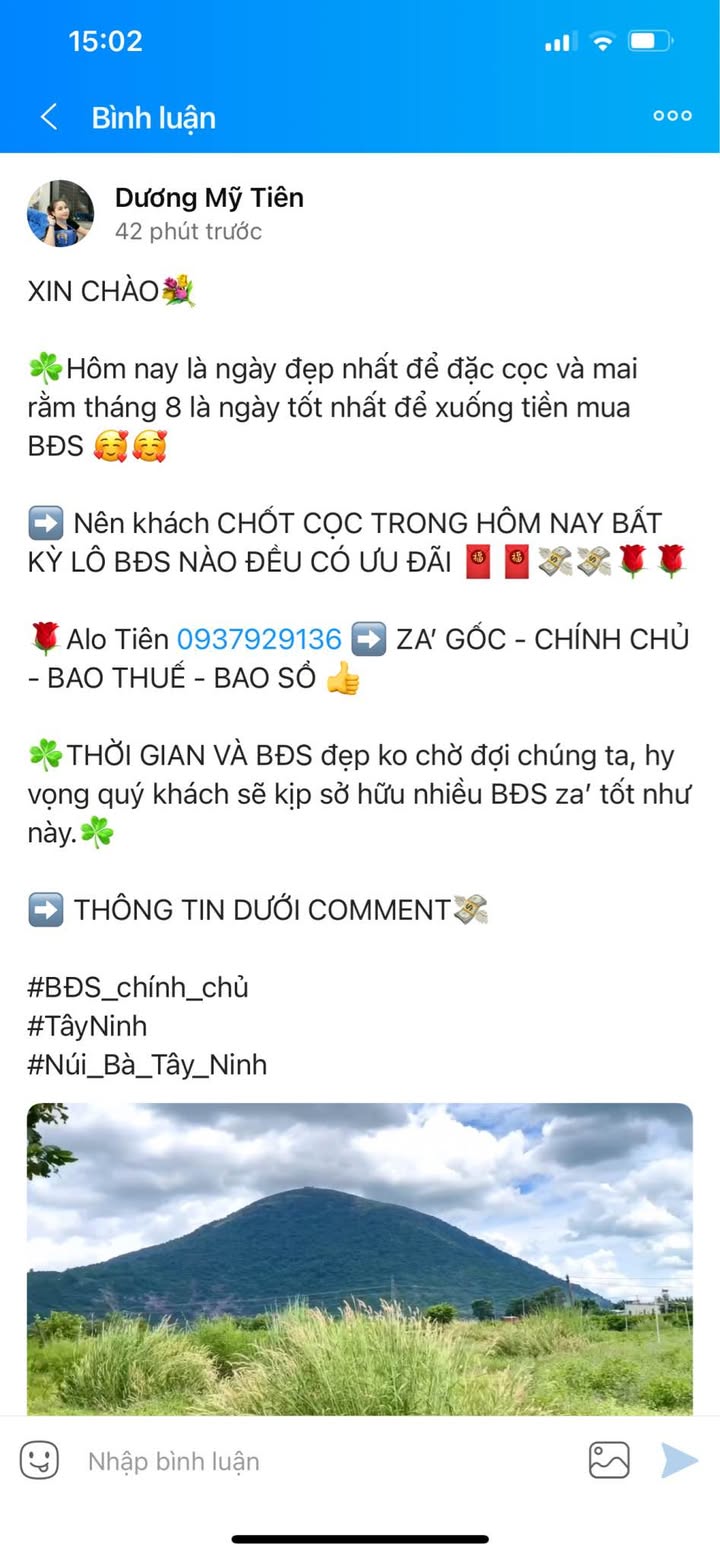 Đất nền Ninh Sơn, Tây Ninh 1400m² giá 900 triệu - Cơ hội tuyệt vời cho nhà đầu tư!