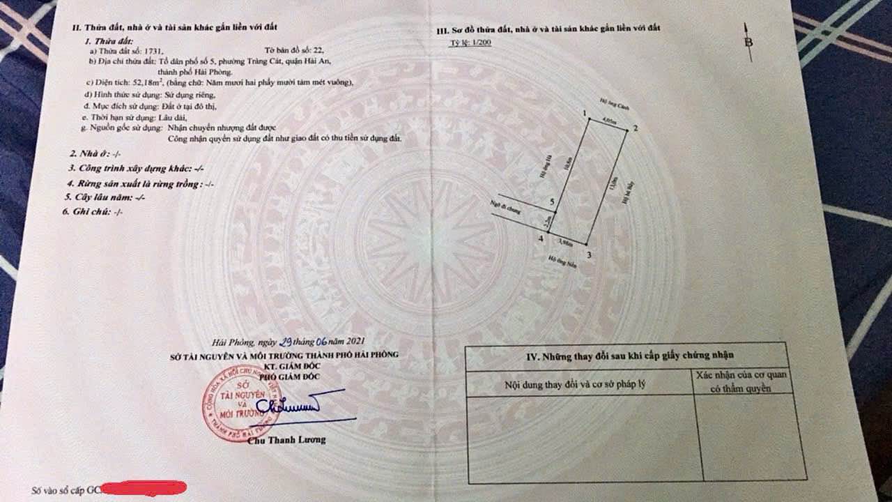 Đất nền đường Nhà Mạc, Hải An, 52.18m² giá chỉ 1.2 tỷ - Sổ đỏ chính chủ!