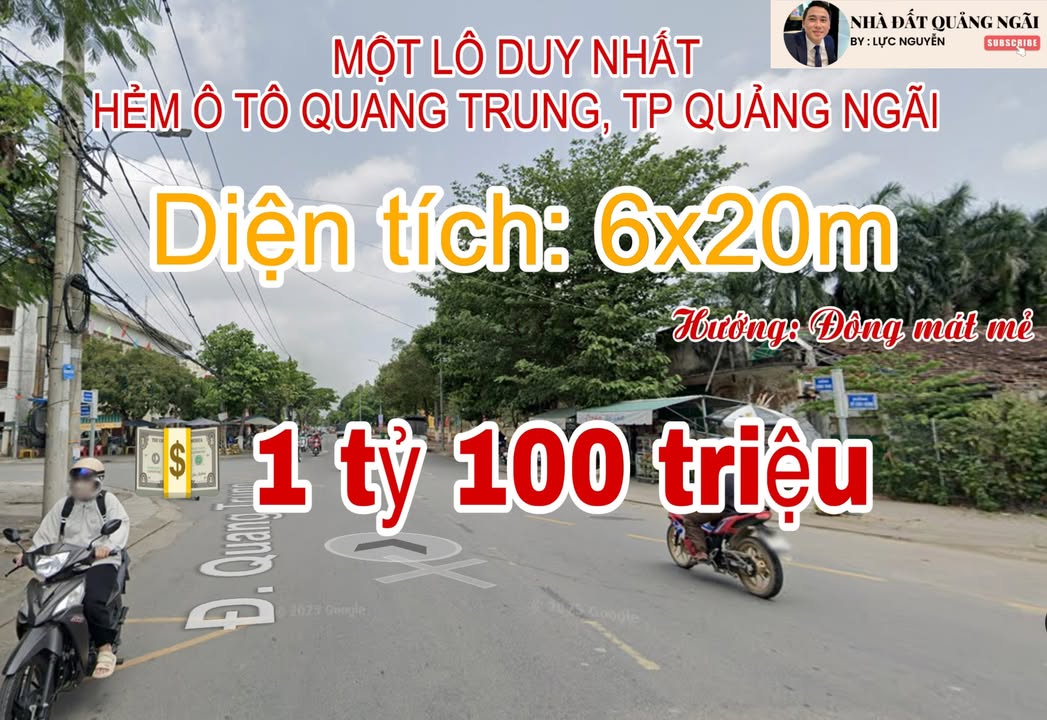 Đất nền Quang Trung, TP Quảng Ngãi 120m² giá chỉ 1.1 tỷ - Cơ hội đầu tư hiếm có!