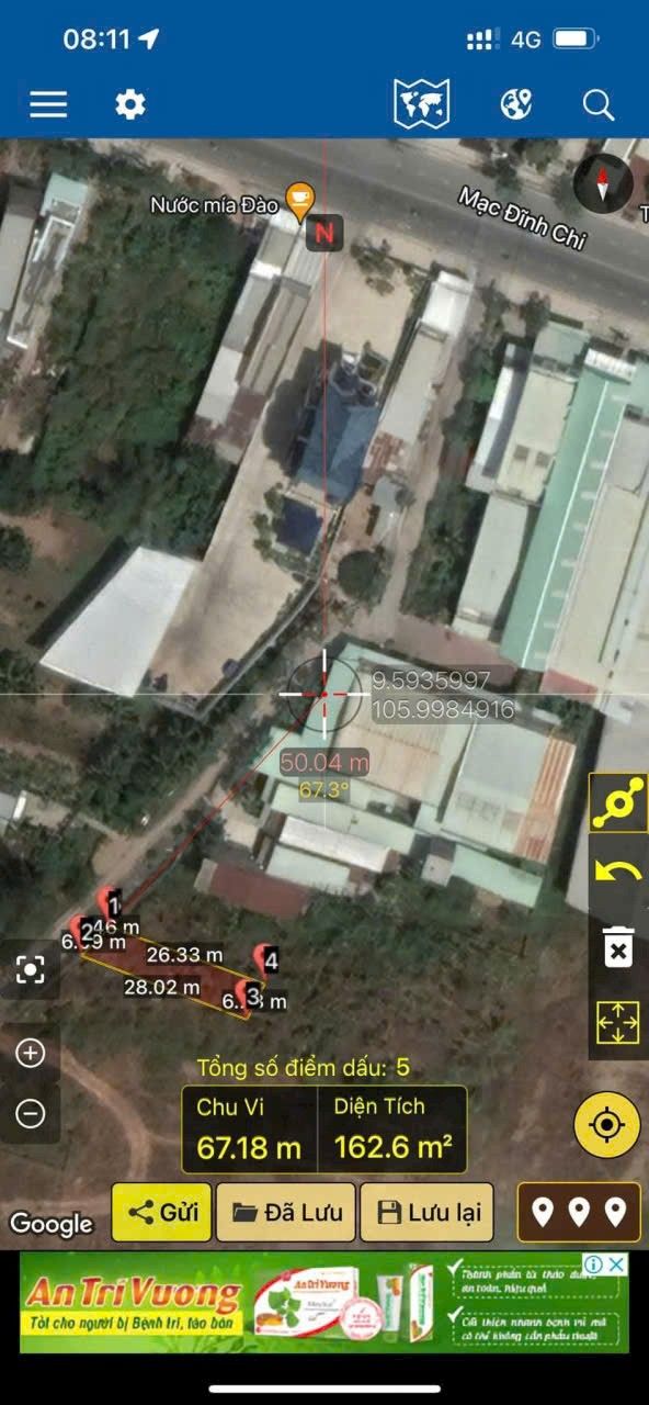 Đất nền hẻm ô tô đường Mạc Đỉnh Chi, Sóc Trăng 156m² giá 1.1 tỷ - Cơ hội đầu tư sinh lời!