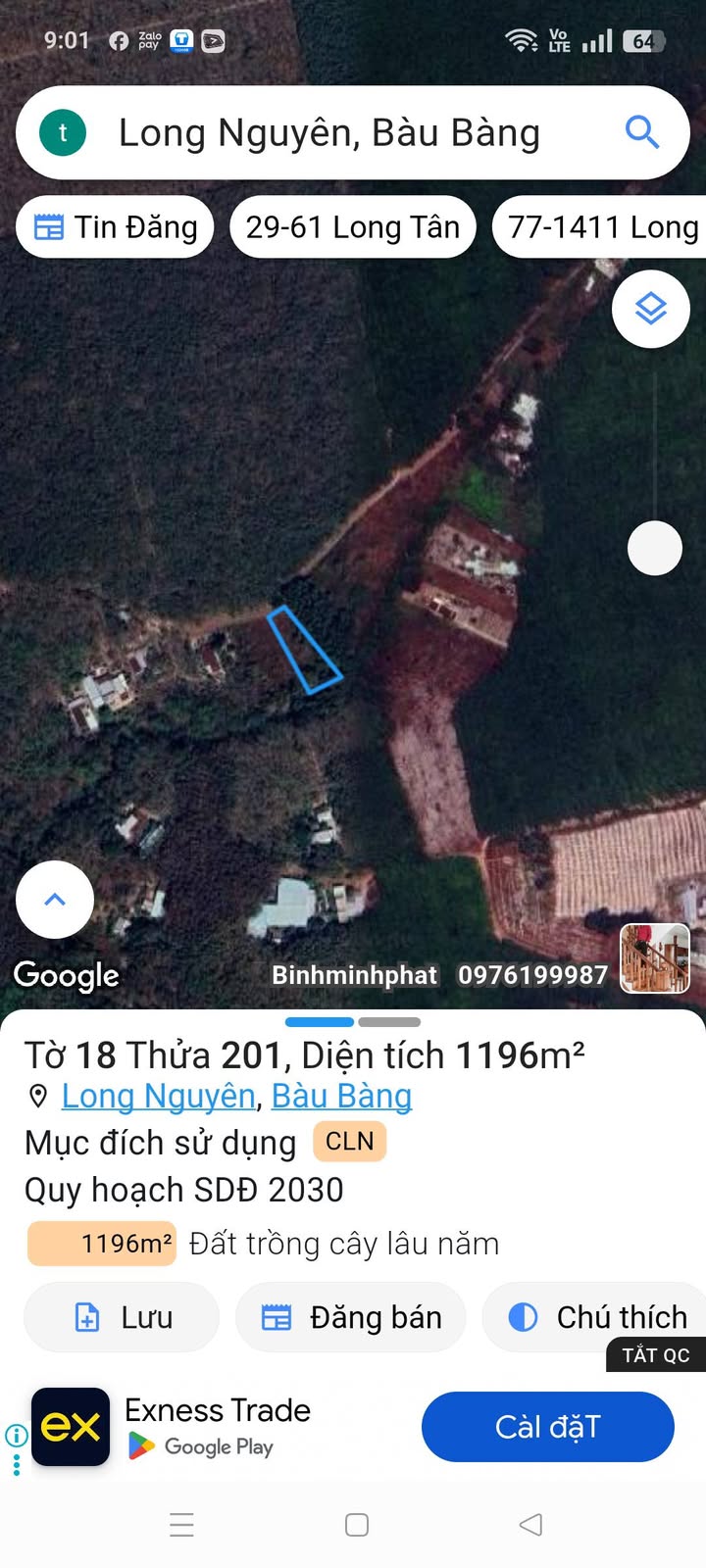 Đất nền 1195m² phường Long Nguyên, Bàu Bàng - Giá thỏa thuận hấp dẫn!