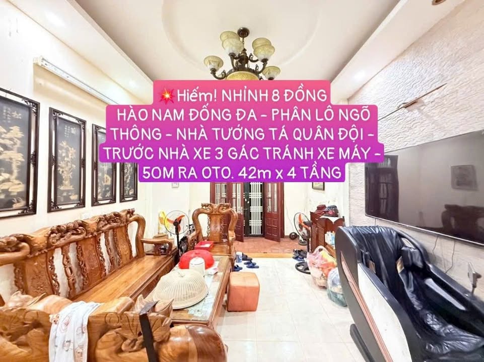 Nhà phố Hào Nam Đống Đa 42m² giá 8.86 tỷ - Mặt ngõ thông, gần trường đại học!
