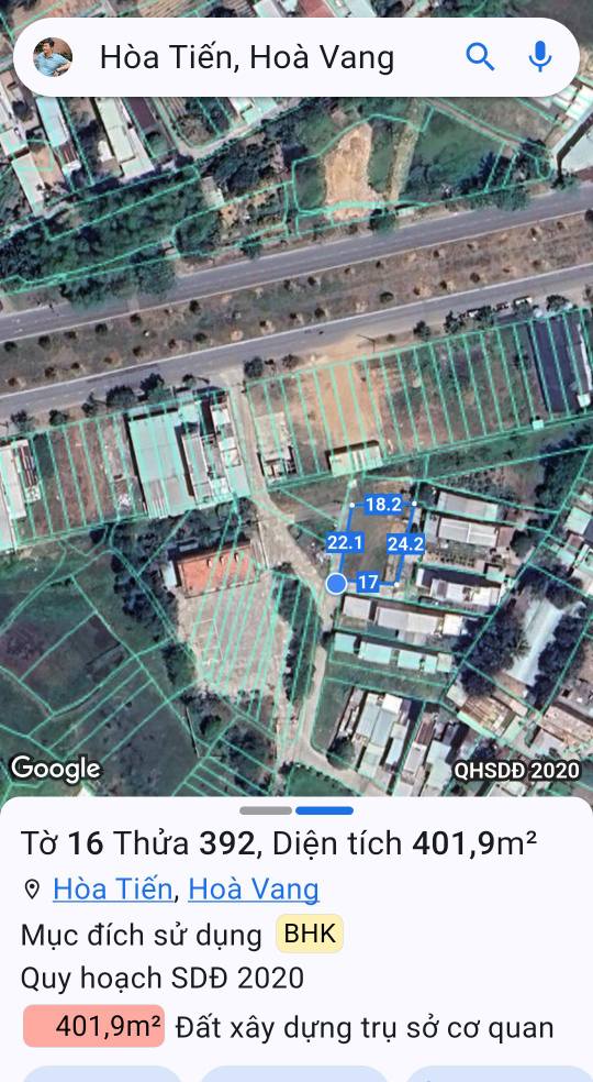 Đất 3 mặt tiền Hòa Tiến Đà Nẵng 400m² - Kinh doanh sầm uất!