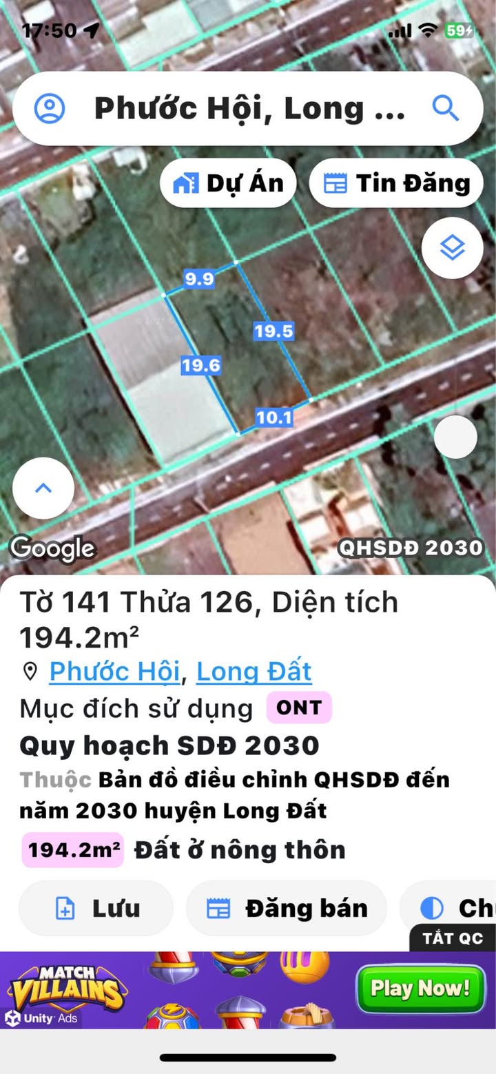 Đất nền Lộc An, Bà Rịa - Vũng Tàu 194m² giá 2.7 tỷ - Đầu tư sinh lời tuyệt vời!
