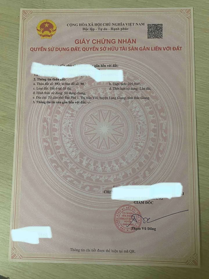 Đất nền đẹp tại thôn Đại Phú 1, thị trấn Vôi, Bắc Giang 205m² chỉ 2.05 tỷ - Đầu tư sinh lời ngay!