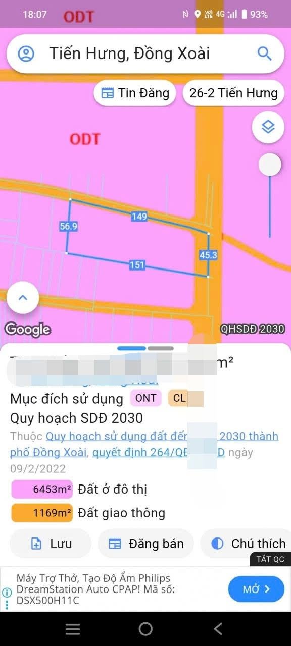 Đất nền hẻm 212 Tiến Hưng 675m² giá 3.2 tỷ - Cơ hội đầu tư lý tưởng!