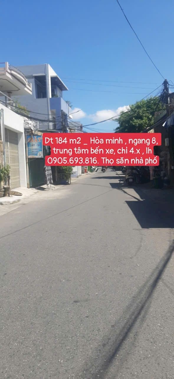 Đất nền Hòa Minh, Đà Nẵng, 184m² giá chỉ 4.x tỷ - Cơ hội đầu tư sinh lời!
