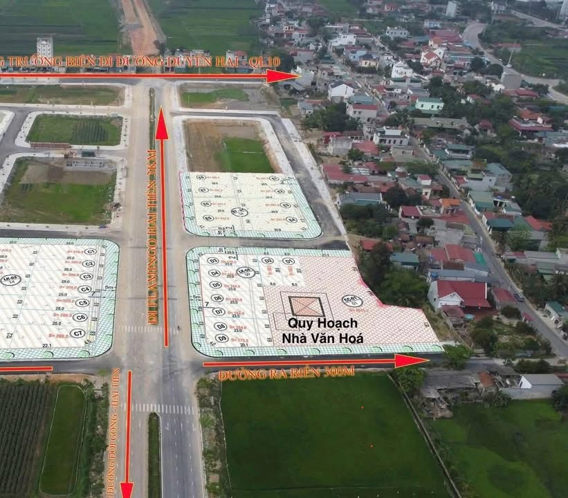 Đất nền mặt tiền đẹp tại Hoằng Tiến, 179.5m² giá 3.7 tỷ - Cơ hội đầu tư lý tưởng!