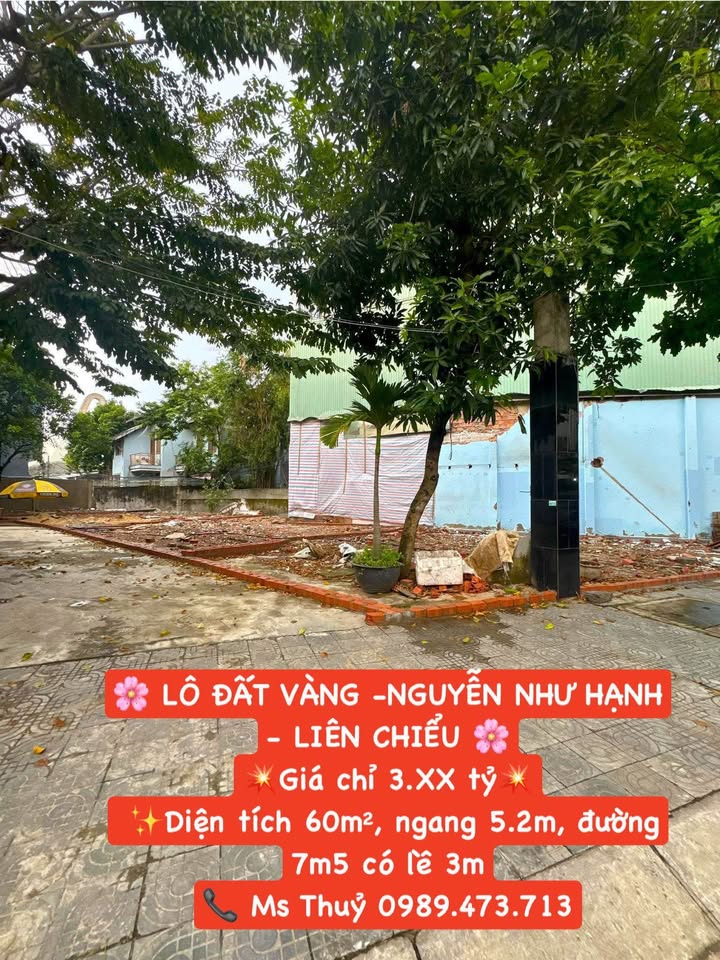 Lô đất vàng Nguyễn Như Hạnh, Liên Chiểu 60m² chỉ 3 tỷ - Tiềm năng sinh lời cao!