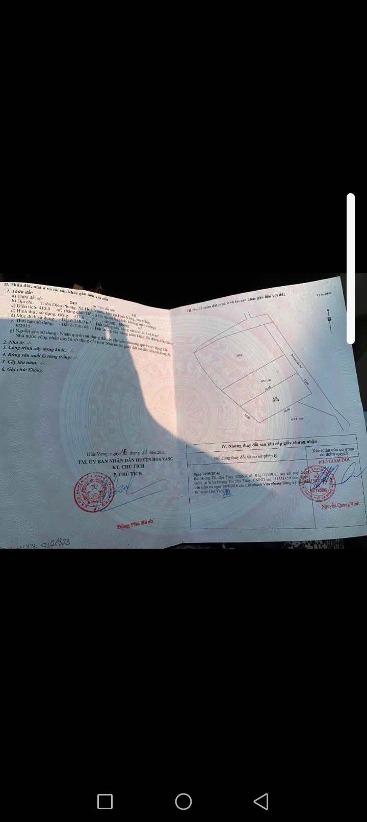 Đất thổ cư Hòa Nhơn Đà Nẵng 413m² giá 1.9 tỷ - Cơ hội đầu tư tuyệt vời!