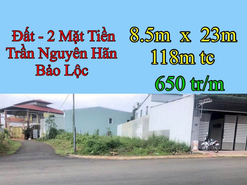 Đất 2 mặt tiền Trần Nguyên Hãn, Bảo Lộc 195.5m² giá 65 tỷ - Cơ hội đầu tư tuyệt vời!