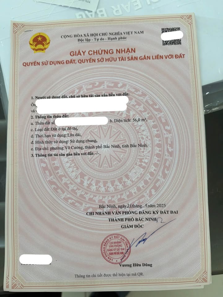 Đất nền phân lô Khả Lễ - Võ Cường 56m² giá 3 tỷ - Đường 2 mặt thuận lợi!