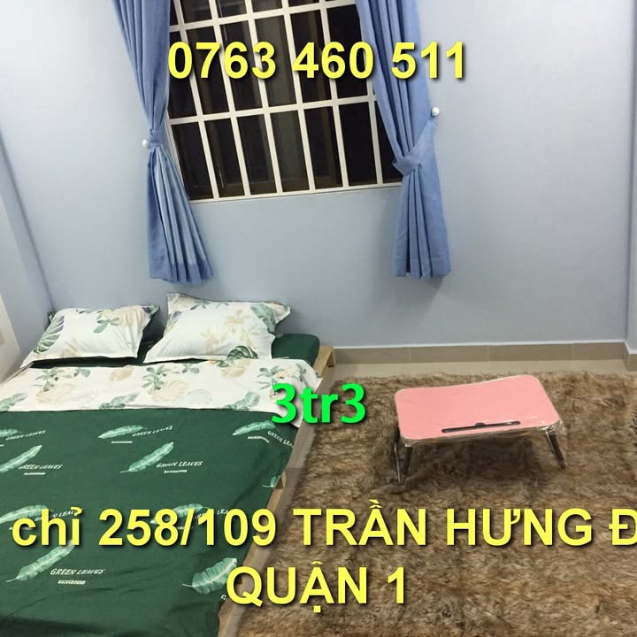 Phòng cho thuê tại Trần Hưng Đạo, Quận 1 giá 3,3 triệu - Tự do giờ giấc!