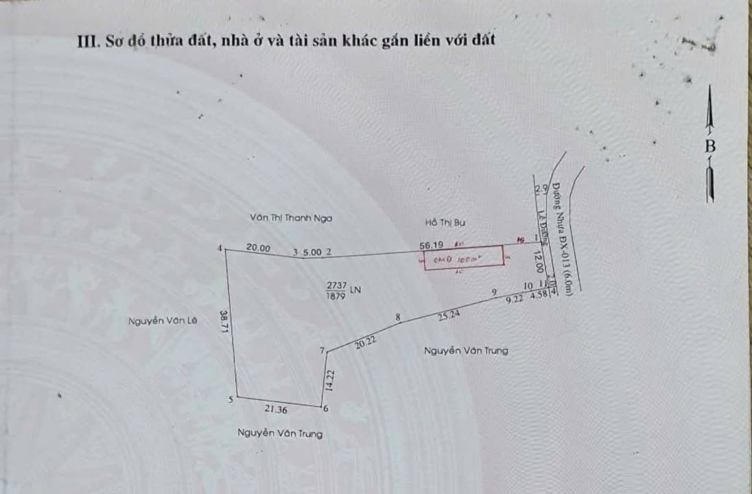 Đất thổ cư 100m² tại Phú Mỹ, Thủ Dầu Một 1879m² giá 13.3 tỷ - Cơ hội đầu tư tuyệt vời!