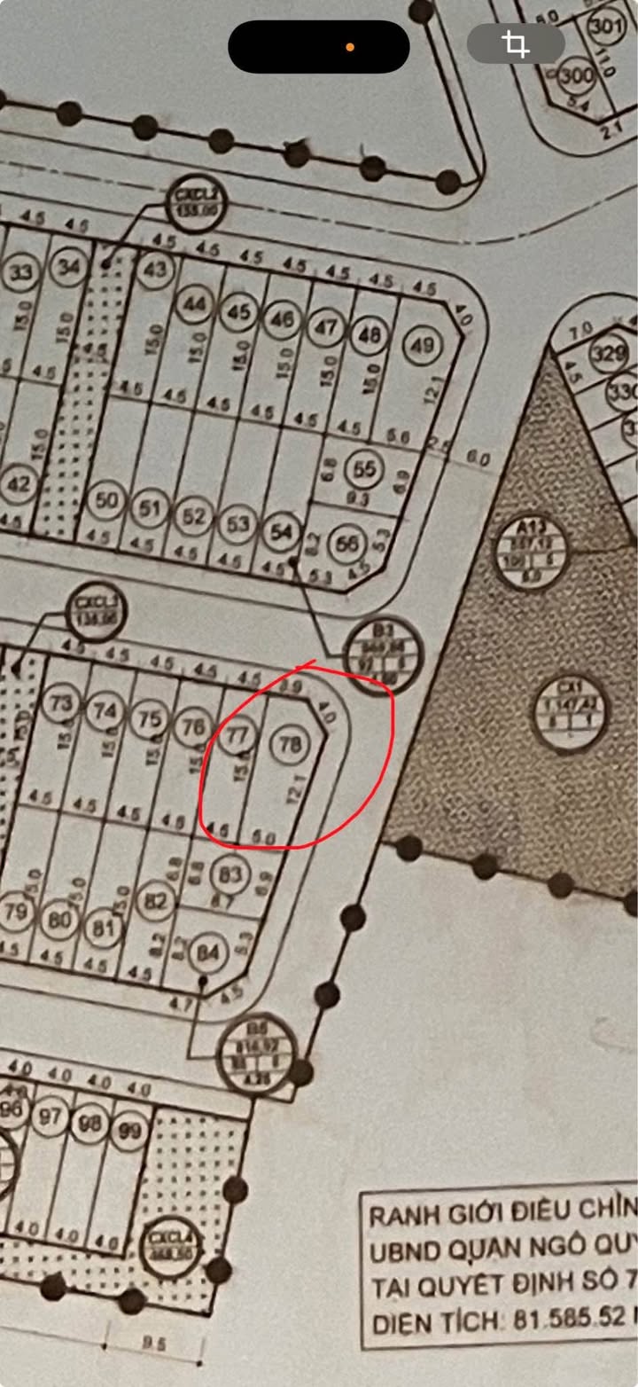 Đất nền lô góc khu TĐC Cây Đa 85m² giá 7.22 tỷ - View công viên tuyệt đẹp!