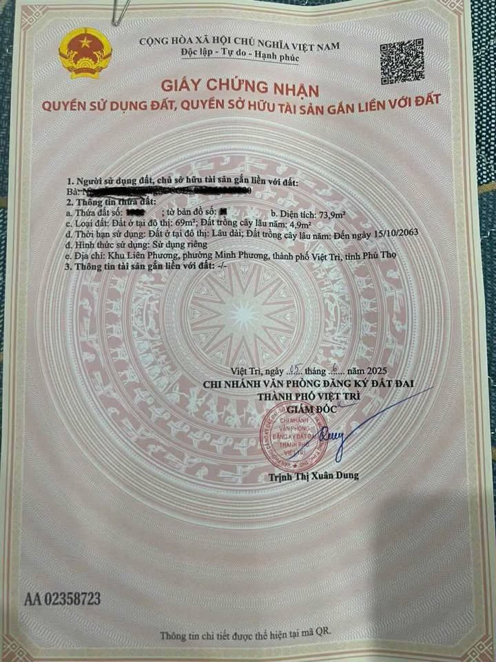 Đất nền Minh Phương 74m² giá 1.05 tỷ - Cơ hội đầu tư tuyệt vời!