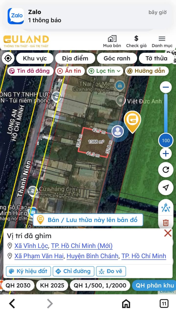 Lô đất 1400m² xã Phạm Văn Hai, Bình Chánh giá 28 tỷ - Đầu tư sinh lời ngay!